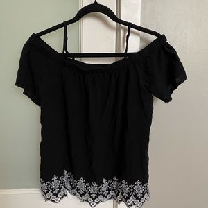 Black Off-Shoulder Top